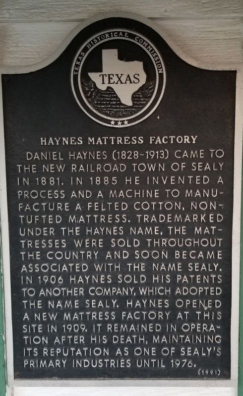 Haynes Mattress Factory Marker. Click for full size. Haynes Mattress Factory Marker image. Click for full size.