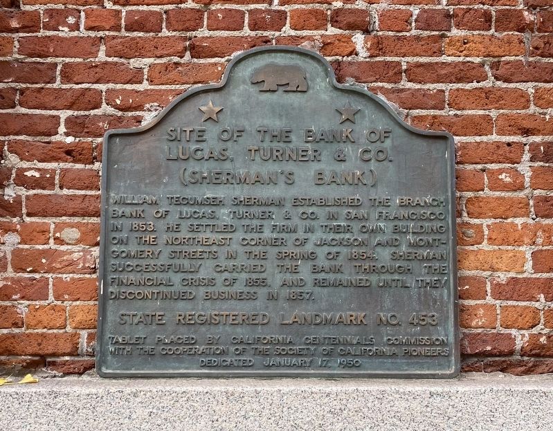 Site of the Bank of Lucas, Turner & Co. Marker image. Click for full size.