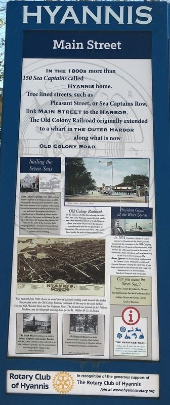 Hyannis Main Street Marker. Click for full size. Hyannis Main Street Marker image. Click for full size.
