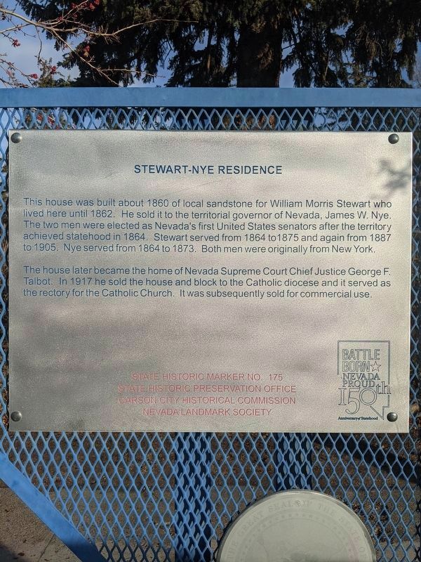 Stewart-Nye Residence Marker image. Click for full size.