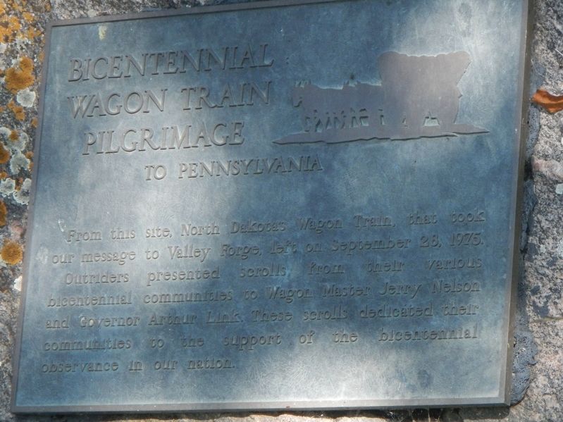 Bicentennial Wagon Train Pilgrimage to Pennsylvania Marker image. Click for full size.