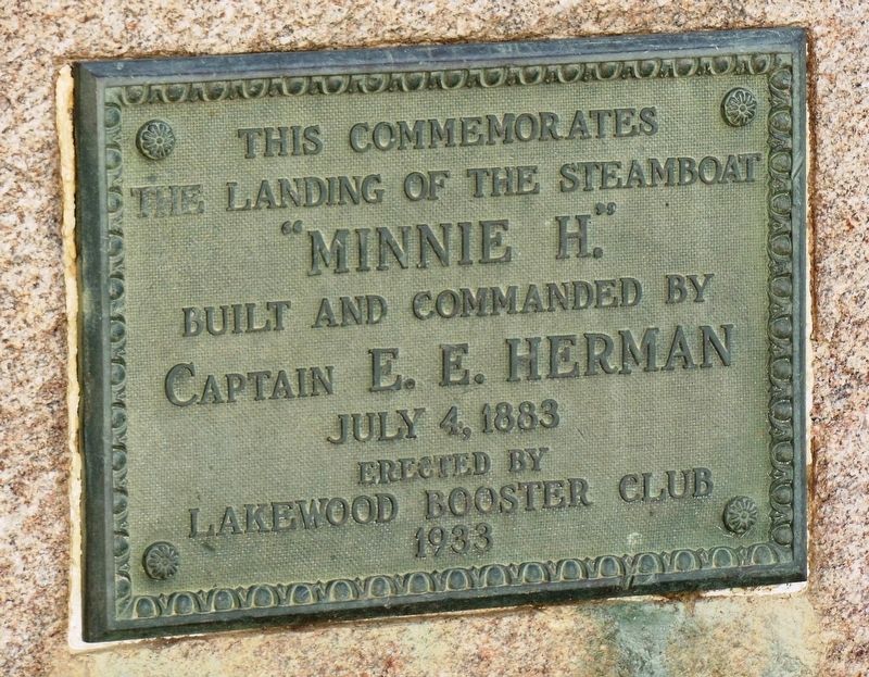 Landing of the Steamboat "Minnie H." Marker image. Click for full size.