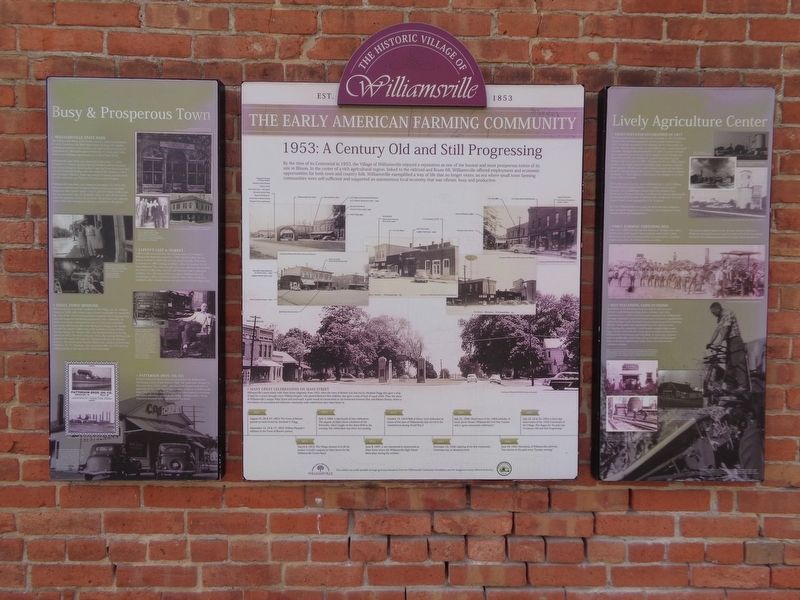 The Early American Farming Community Marker image. Click for full size.