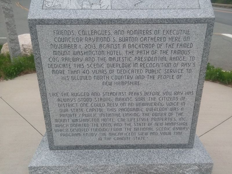 Executive Councilor Raymond S. Burton Marker image. Click for full size.