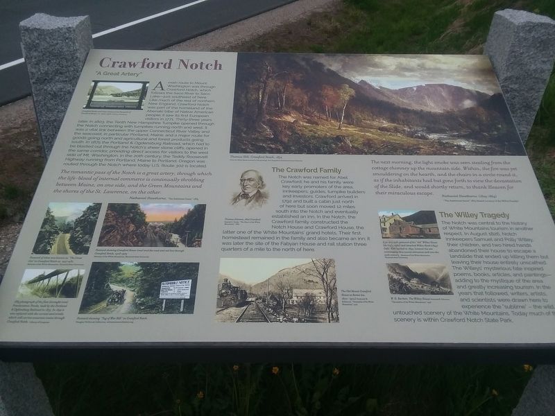 Crawford Notch Marker image. Click for full size.