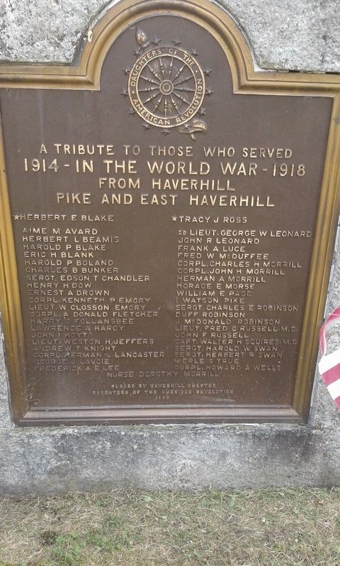 Haverhill World War Memorial image. Click for full size.