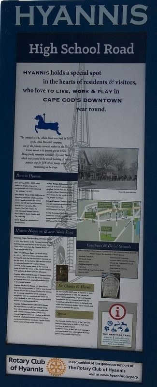 Hyannis High School Road Marker image. Click for full size.