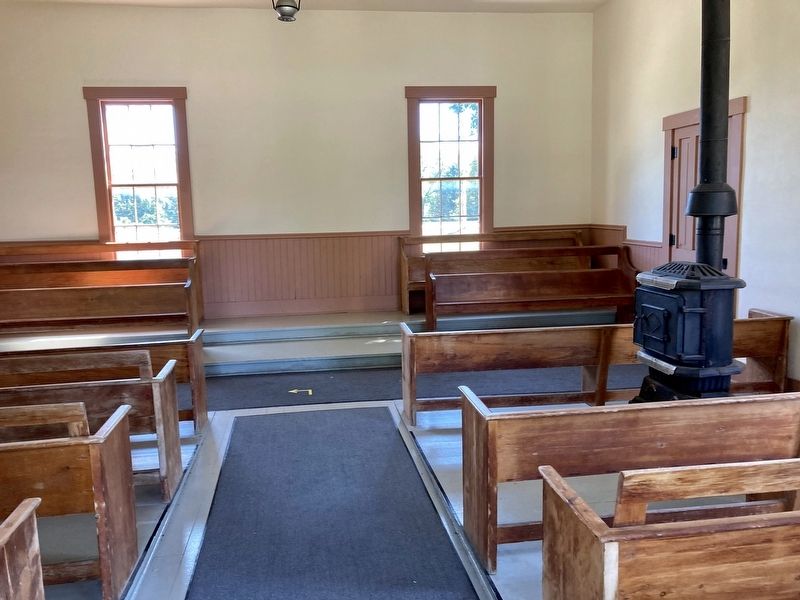 Meetinghouse interior image. Click for full size.