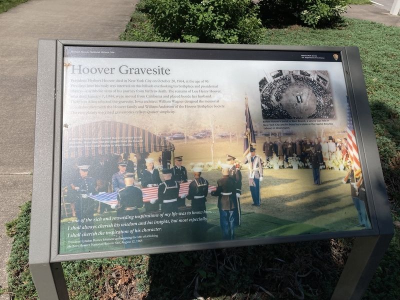 Hoover Gravesite Marker image. Click for full size.
