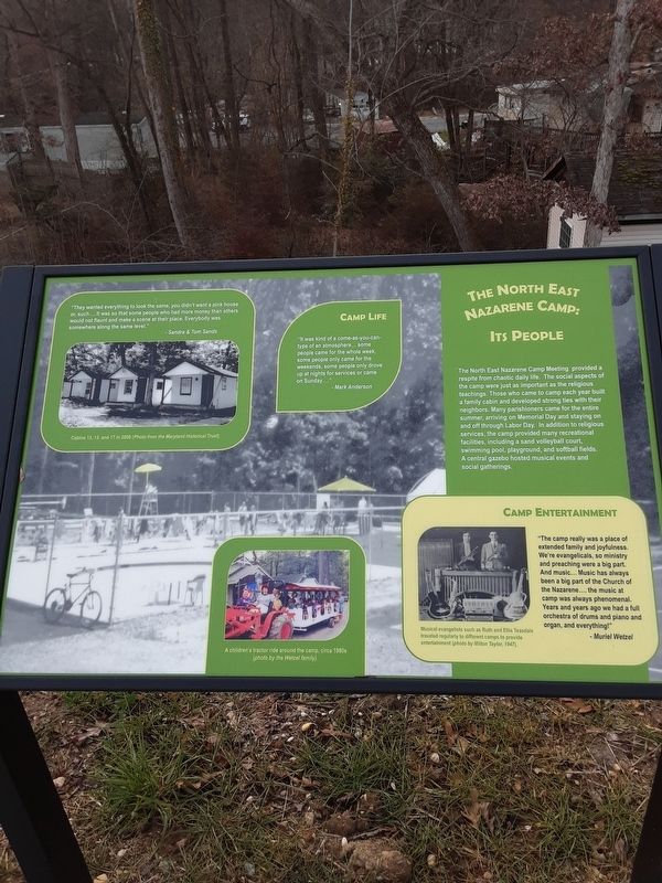 The North East Nazarene Camp Marker. Click for full size. The North East Nazarene Camp Marker image. Click for full size.