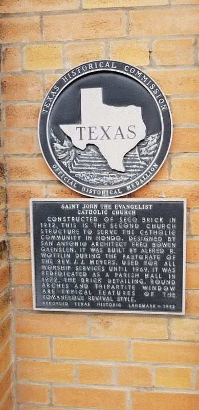 Saint John The Evangelist Catholic Church Marker. Click for full size. Saint John The Evangelist Catholic Church Marker image. Click for full size.