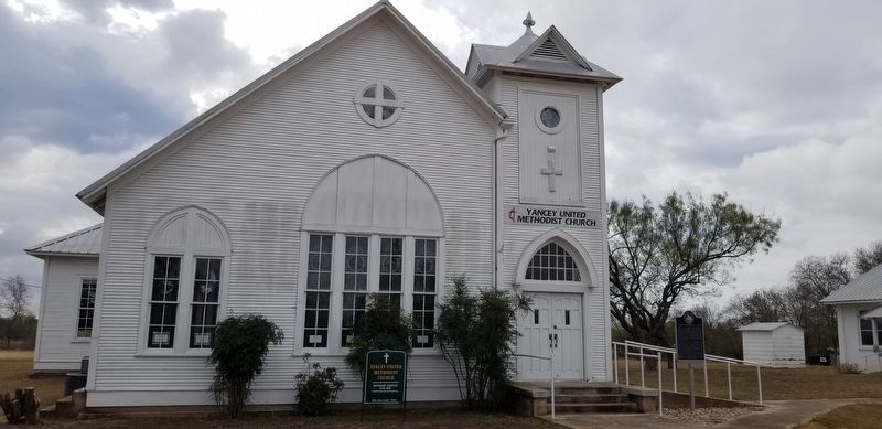 Yancey United Methodist Church and Marker image. Click for full size.