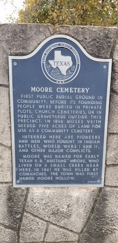 Moore Cemetery Marker image. Click for full size.