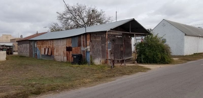 Stroud's Blacksmith Shop Marker - wide view image. Click for full size.