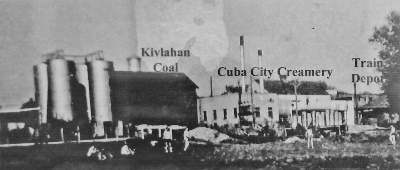 Marker detail: Cuba City Creamery image. Click for full size.