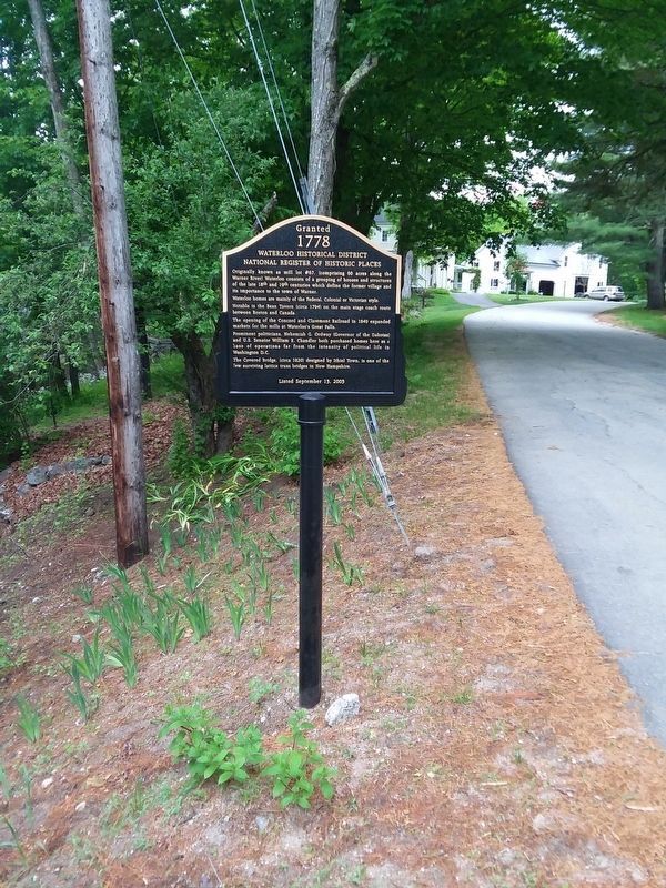 Waterloo Historical District Marker image. Click for full size.