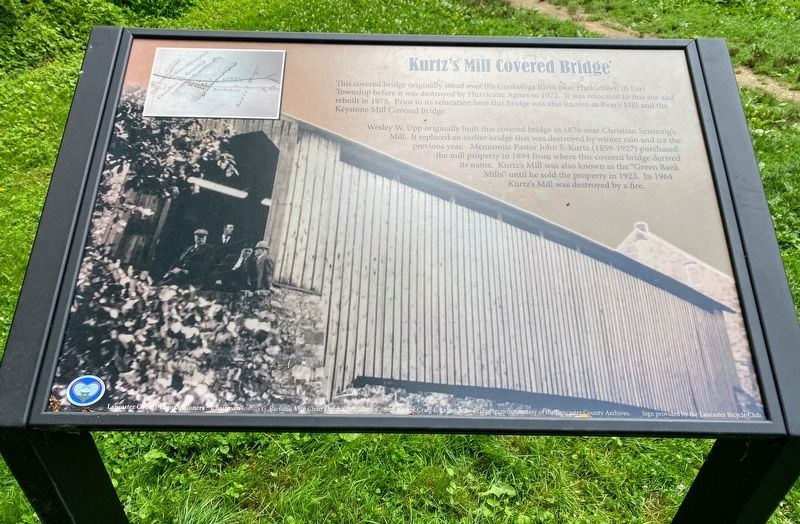 Kurtz's Mill Covered Bridge Marker image. Click for full size.