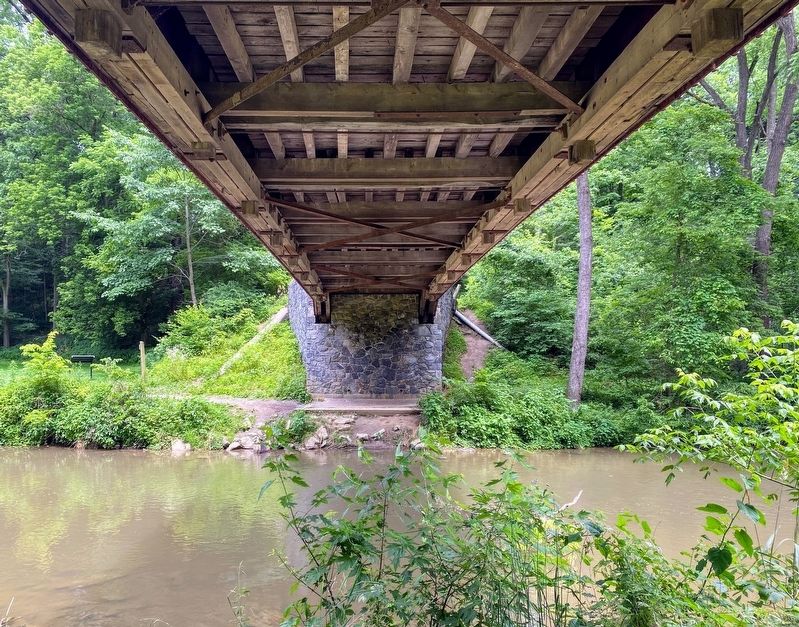 View of the underside of the Kurtz's Mill Covered Bridge. image. Click for full size.