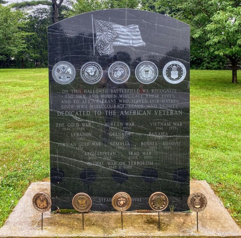 Dedicated to the American Veteran Marker image. Click for full size.