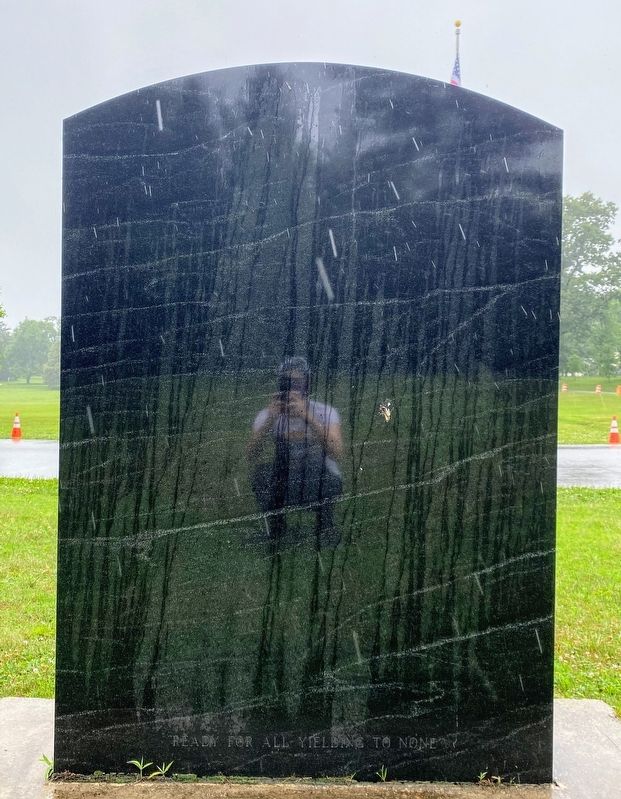 Rear of the "Dedicated to the American Veteran" Marker image. Click for full size.