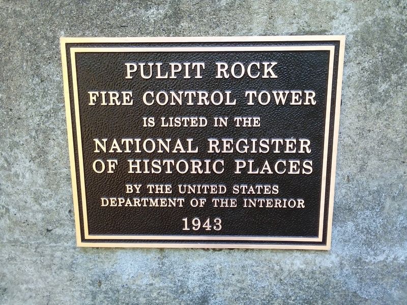 Pulpit Rock Fire Control Tower Marker image. Click for full size.