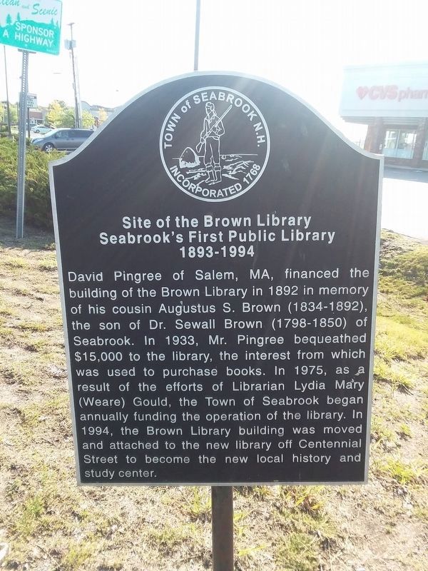 Site of the Brown Library Marker image. Click for full size.