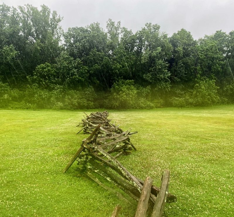 Fence at the battlefield near the marker image. Click for full size.
