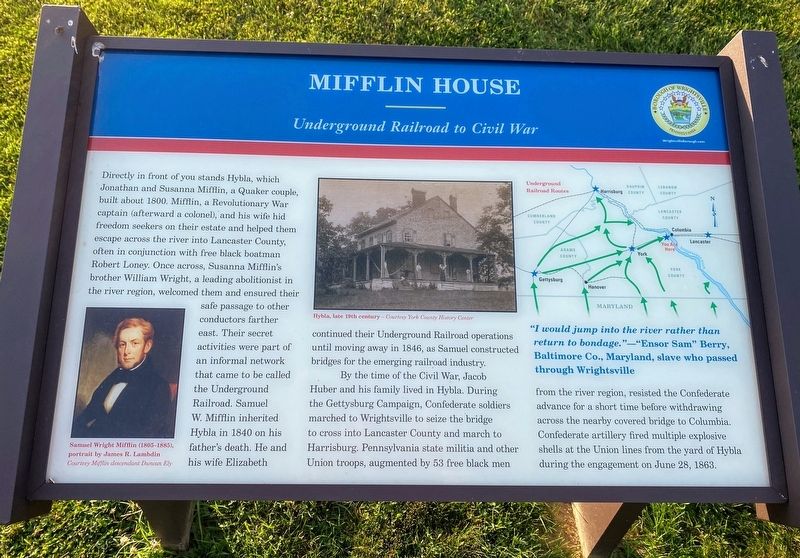 Mifflin House Marker image. Click for full size.