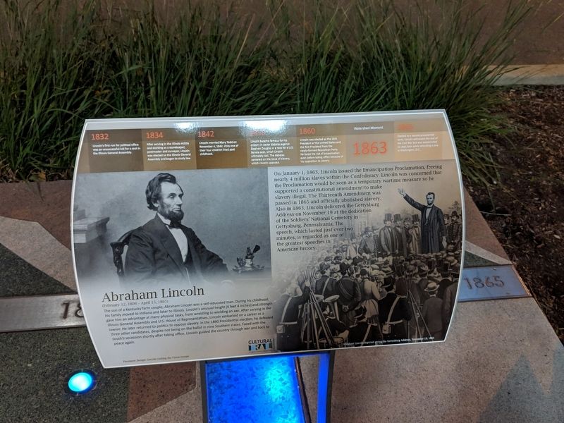 Abraham Lincoln Marker. Click for full size. Abraham Lincoln Marker image. Click for full size.