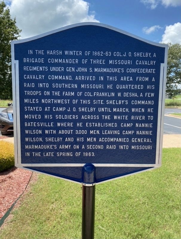 Colonel Shelby in Arkansas Marker image. Click for full size.