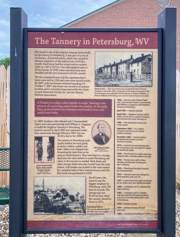 The Tannery in Petersburg, WV Marker image. Click for full size.