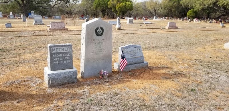 William Carvin Winters Marker and his family's graves image. Click for full size.
