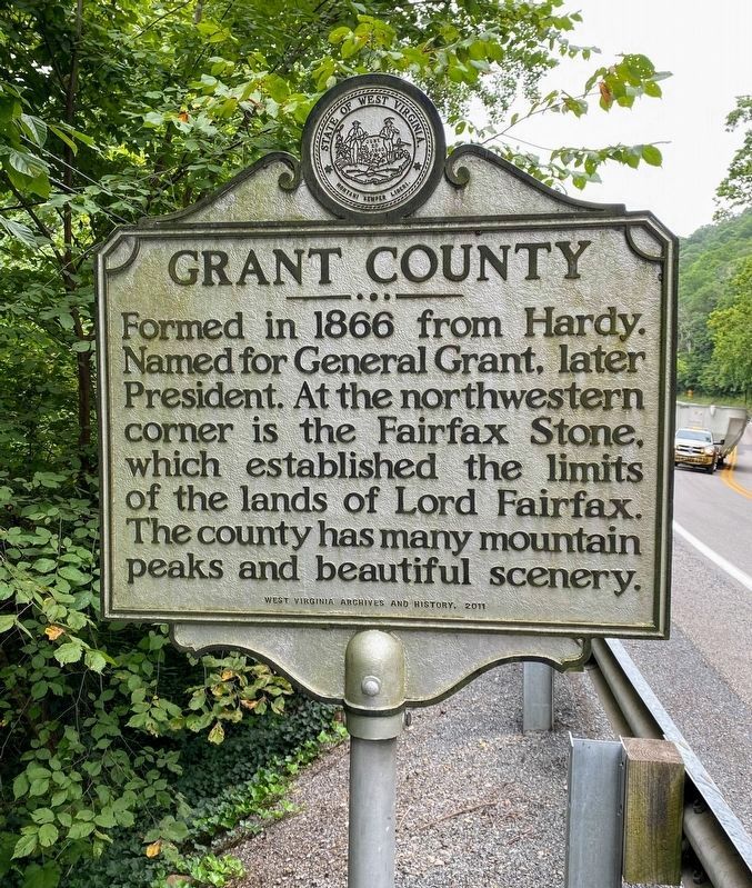 Grant County side of the marker image. Click for full size.