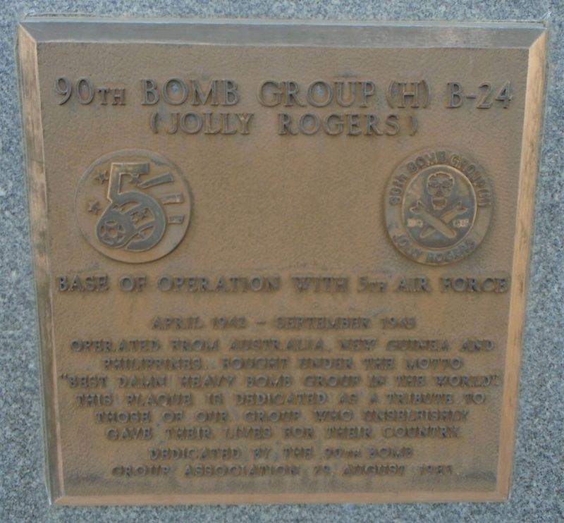 90th Bomb Group (H) B-24 (Jolly Rogers) Marker image. Click for full size.
