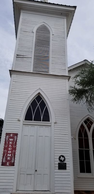 The front entrance to the Pearsall Presbyterian Church image. Click for full size.