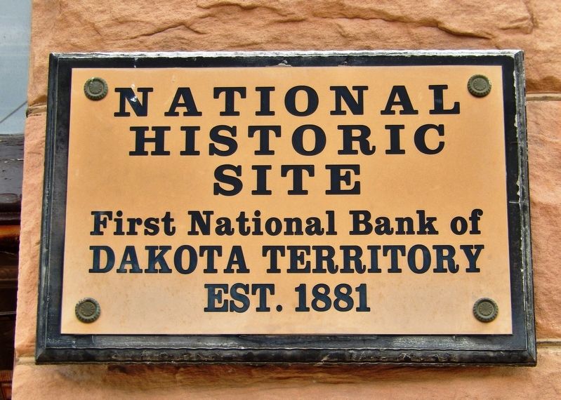 First National Bank of Dakota Territory Marker image. Click for full size.