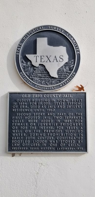 Old Frio County Jail Marker image. Click for full size.