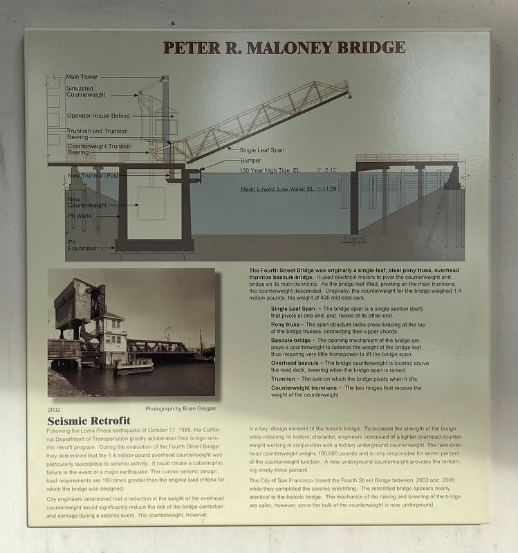 Peter R. Maloney (4th Street) Bridge Marker - second panel image. Click for full size.