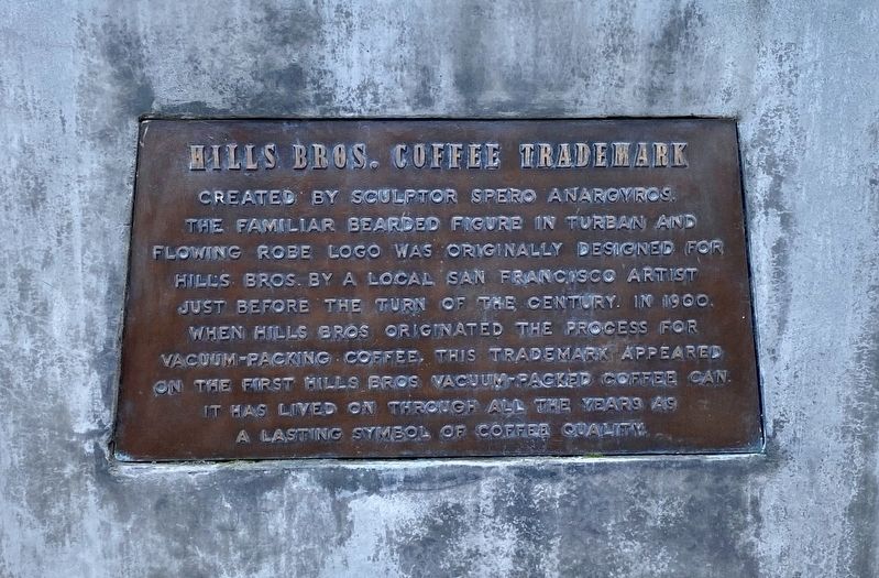 Hills Bros. Coffee Trademark Marker. Click for full size. Hills Bros. Coffee Trademark Marker image. Click for full size.