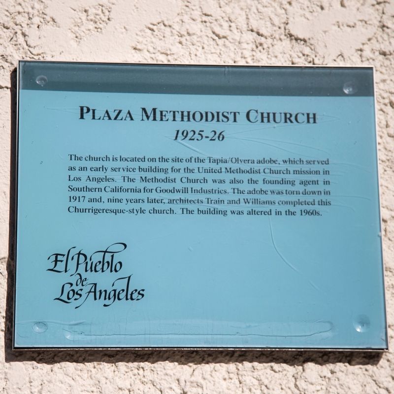Plaza Methodist Church Marker image. Click for full size.