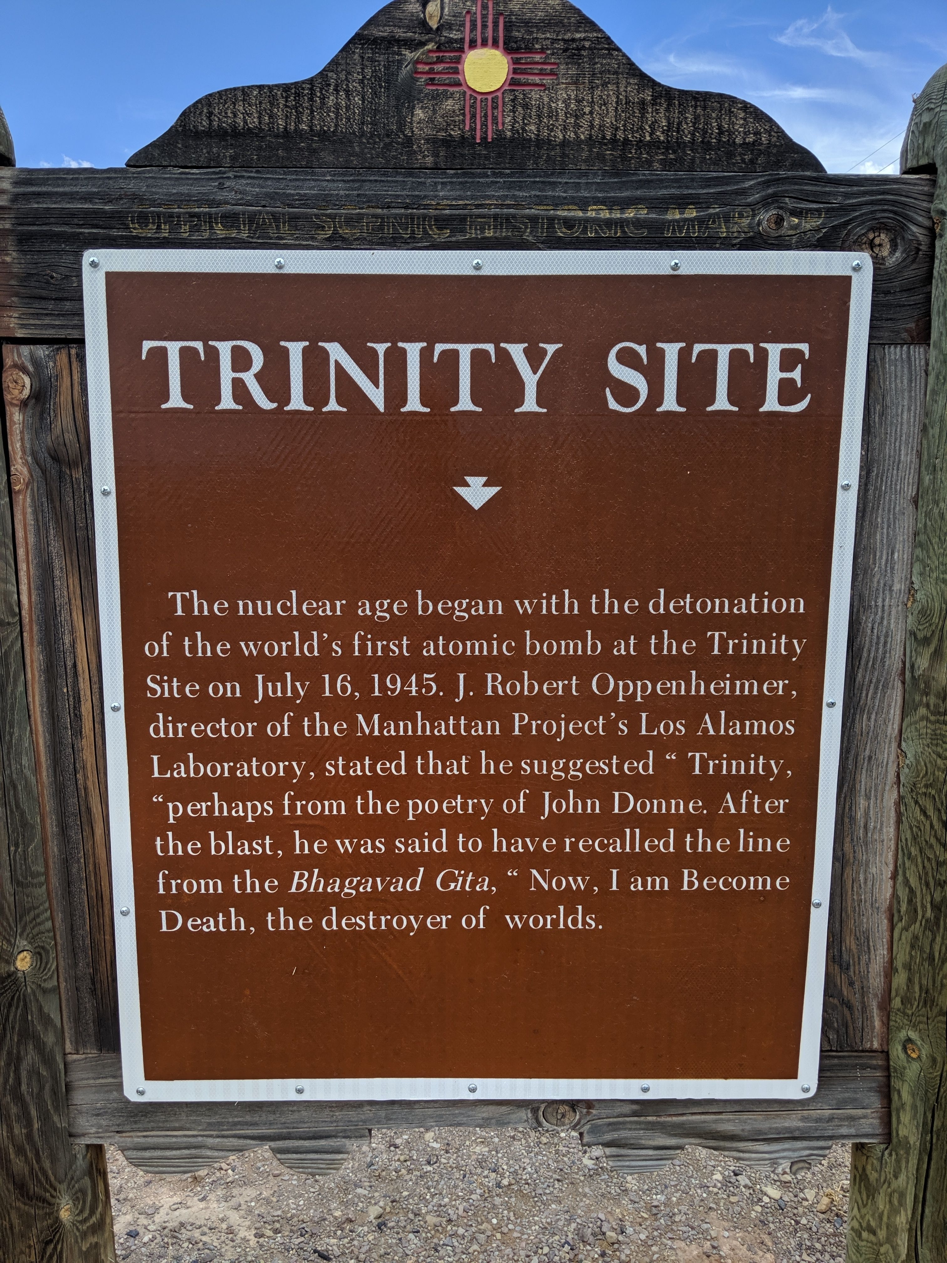Trinity Site Marker