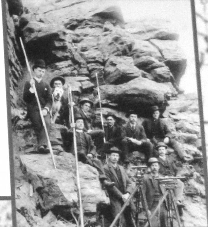 Marker detail: Deadwood Central RR Engineer Corps image. Click for full size.