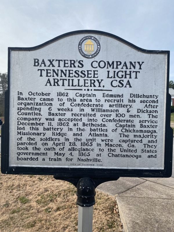 Marions Rifles, CSA/Baxters Company Tennessee Light Artillery, CSA image. Click for full size.
