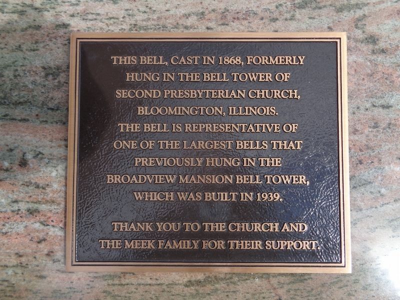 Van Leer's Broadview Mansion Bell Marker image. Click for full size.