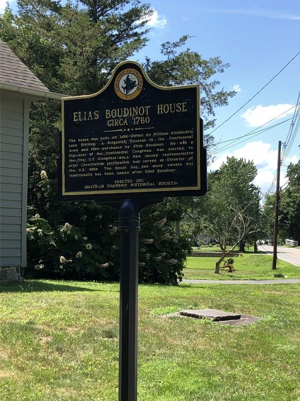 Elias Boudinot House Marker image. Click for full size.