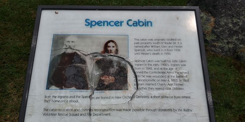 Spencer Cabin Marker. Click for full size. Spencer Cabin Marker image. Click for full size.