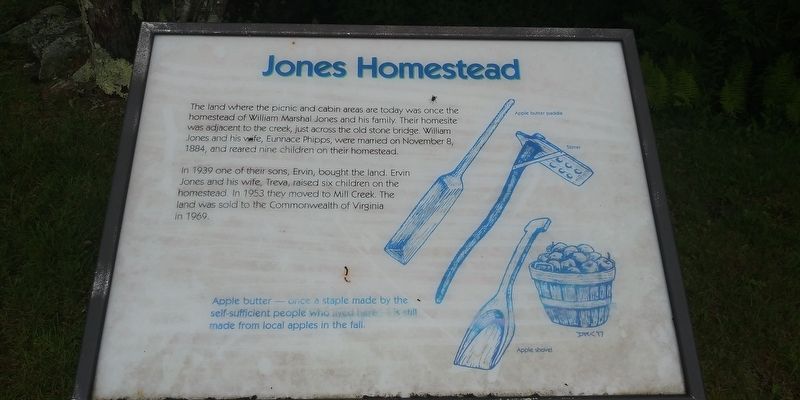 Jones Homestead Marker. Click for full size. Jones Homestead Marker image. Click for full size.