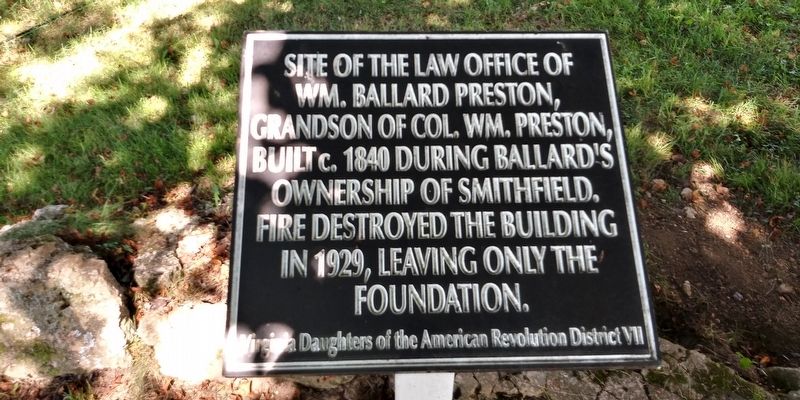 Site Of The Law Offices Of WM. Billard Preston Marker. Click for full size. Site Of The Law Offices Of WM. Billard Preston Marker image. Click for full size.