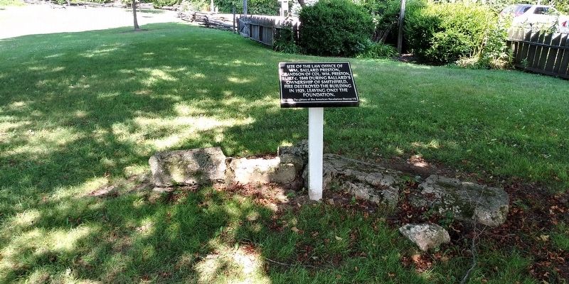 Site Of The Law Offices Of WM. Billard Preston Marker image. Click for full size.