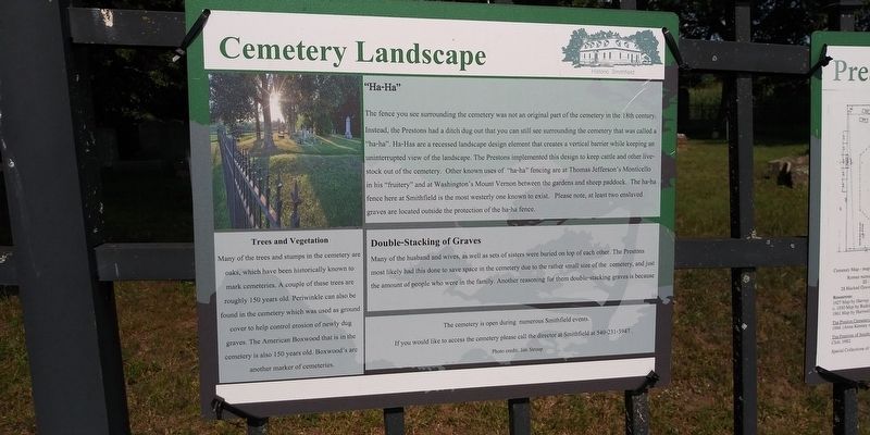 Cemetery Landscape Marker. Click for full size. Cemetery Landscape Marker image. Click for full size.